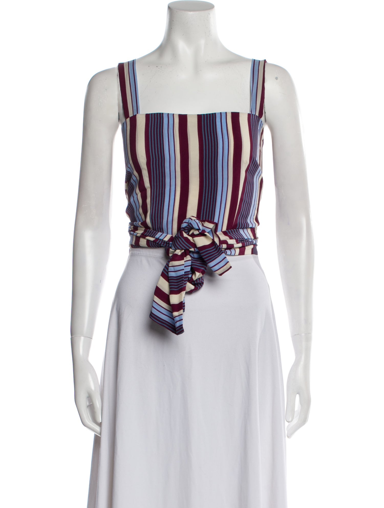 Alexis Silk Striped Crop Top