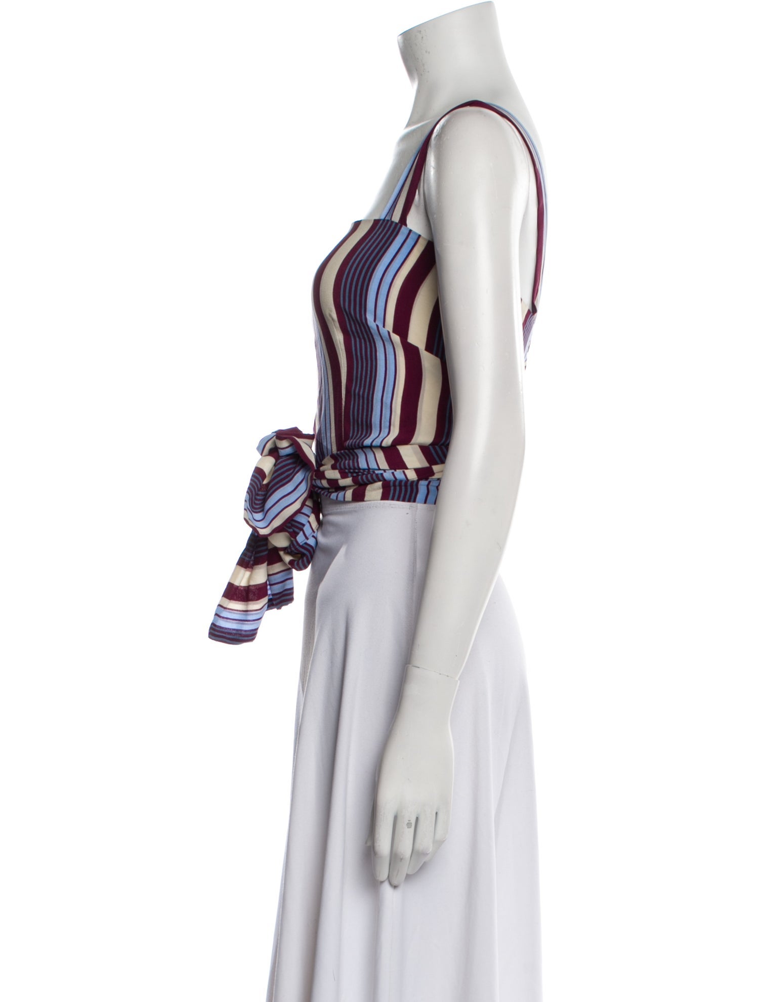 Alexis Silk Striped Crop Top