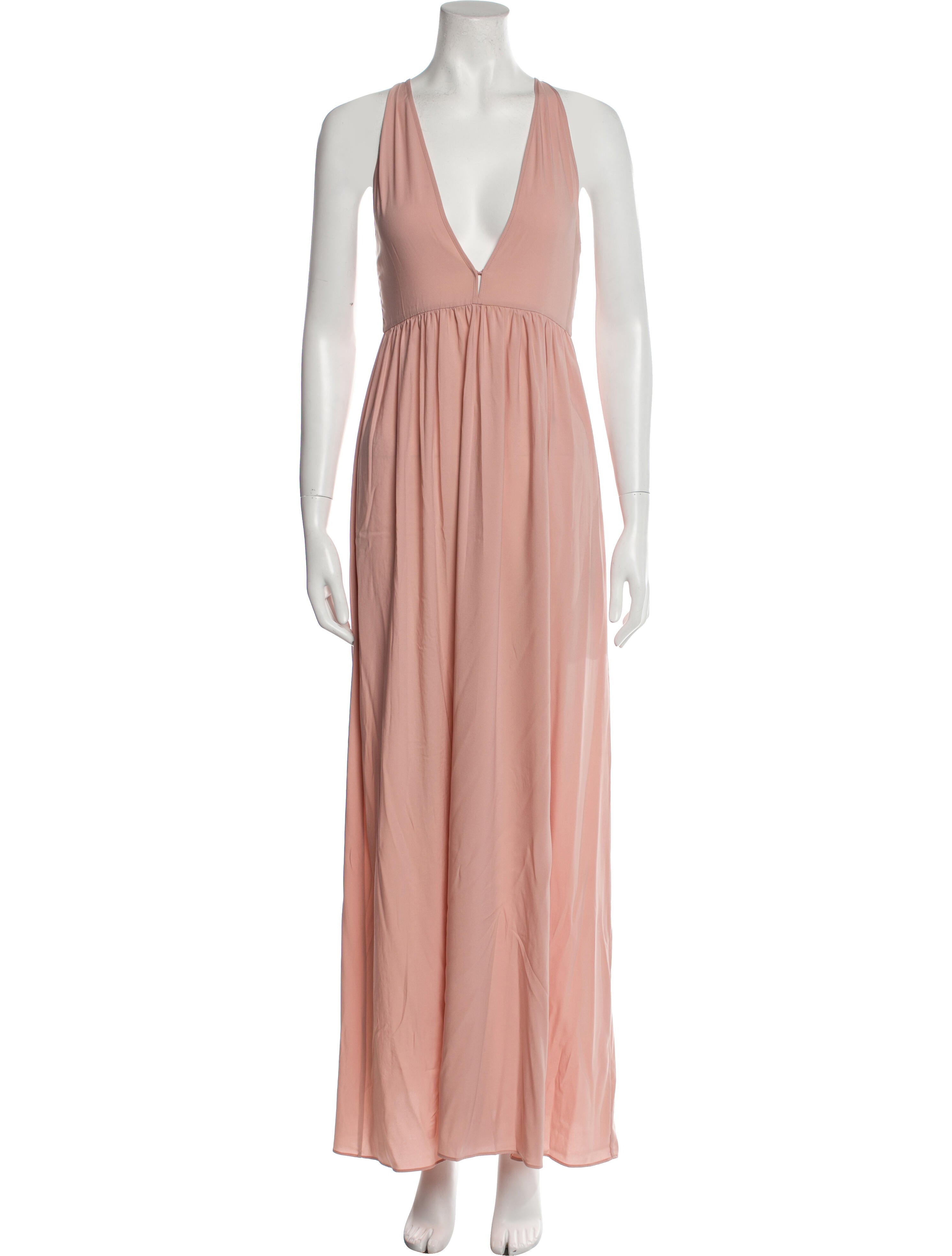 Alexis Plunge Neckline Long Dress