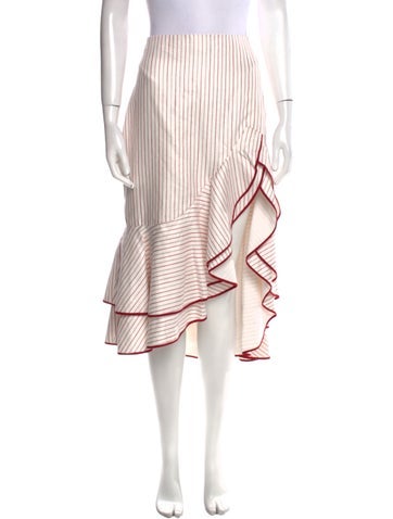 Alexis Skirts Striped Midi Length Skirt L