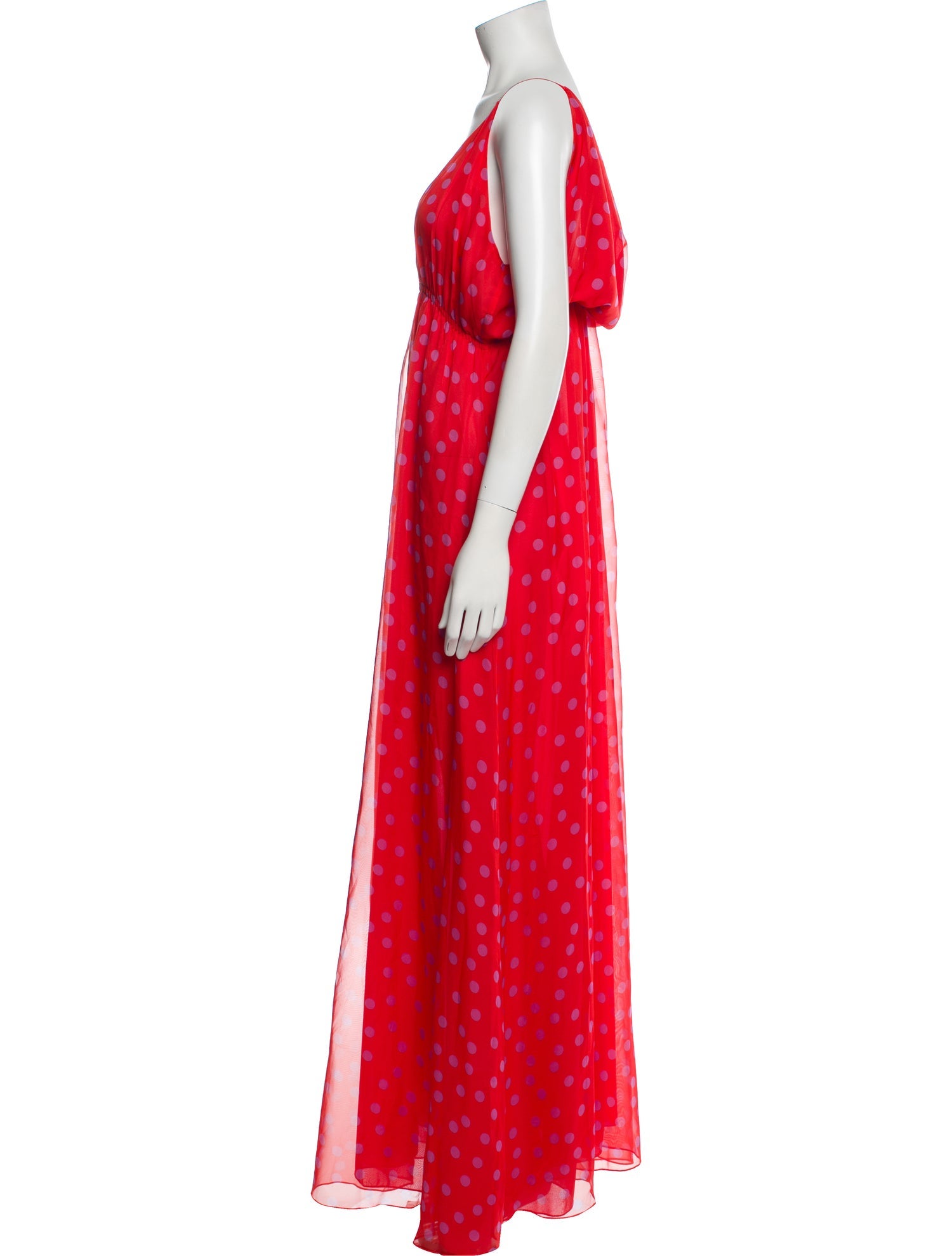 Eywasouls Malibu Polka Dot Print Long Dress