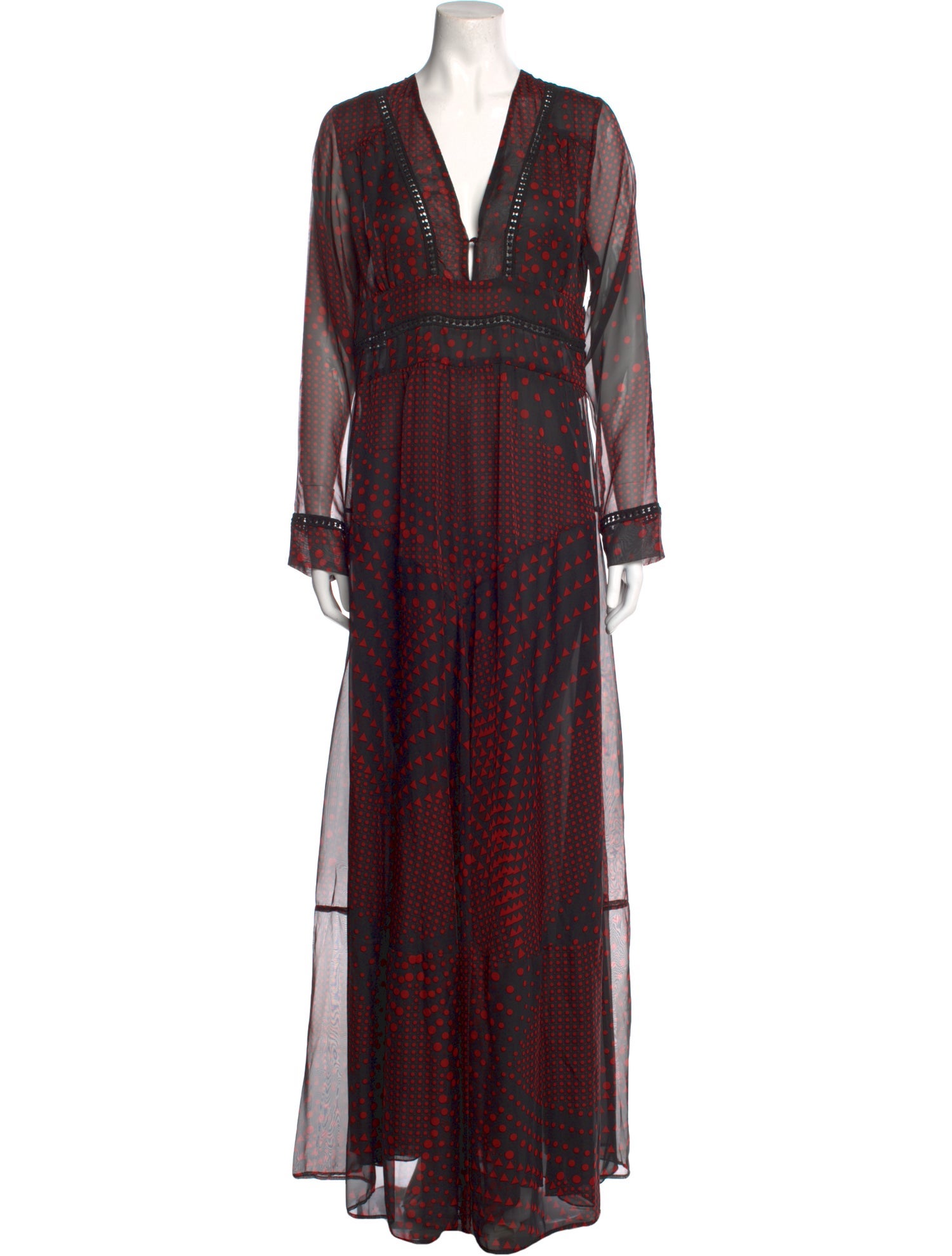 Eywasouls Malibu Polka Dot Print Long Dress w/ Tags