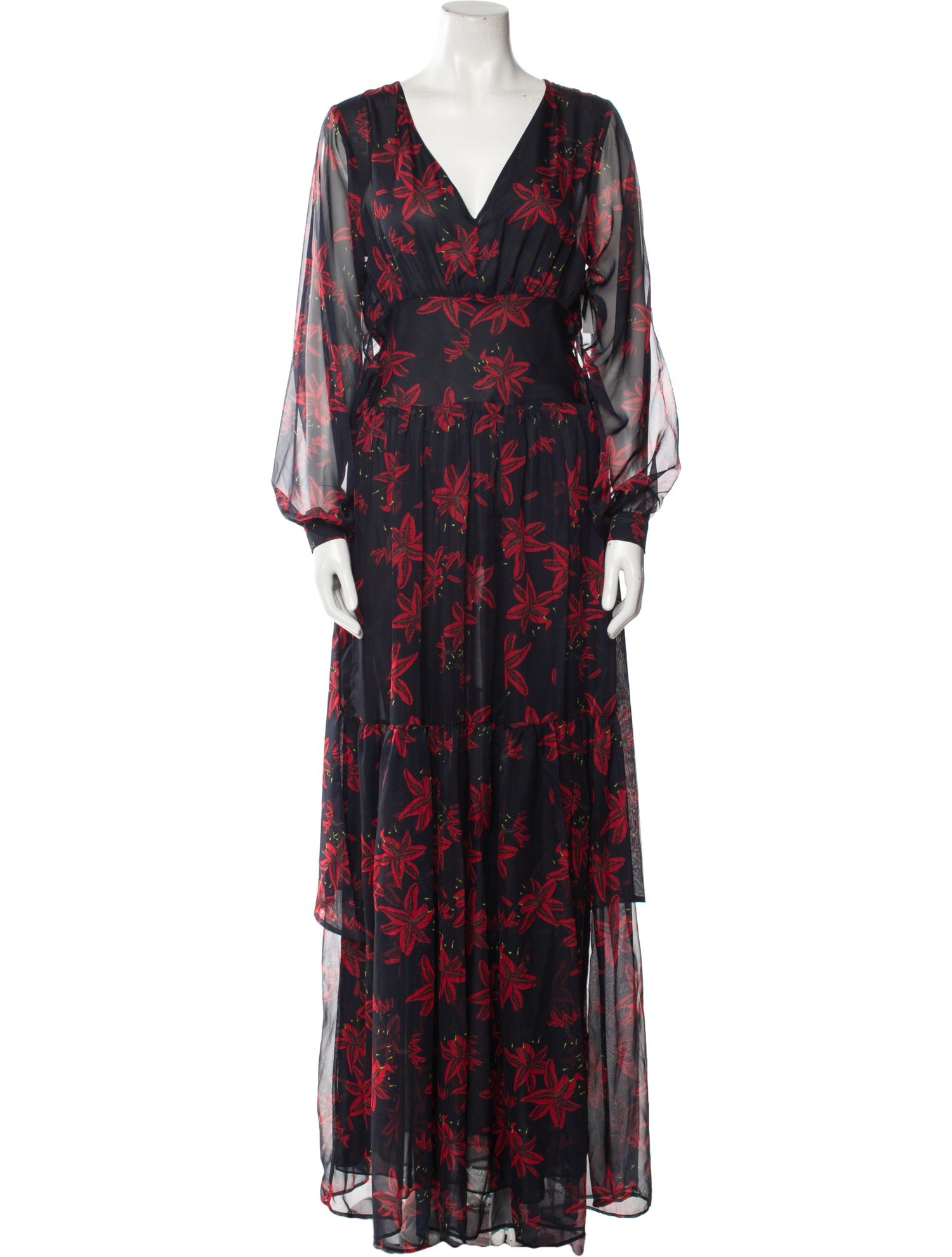 Eywasouls Malibu Floral Print Long Dress