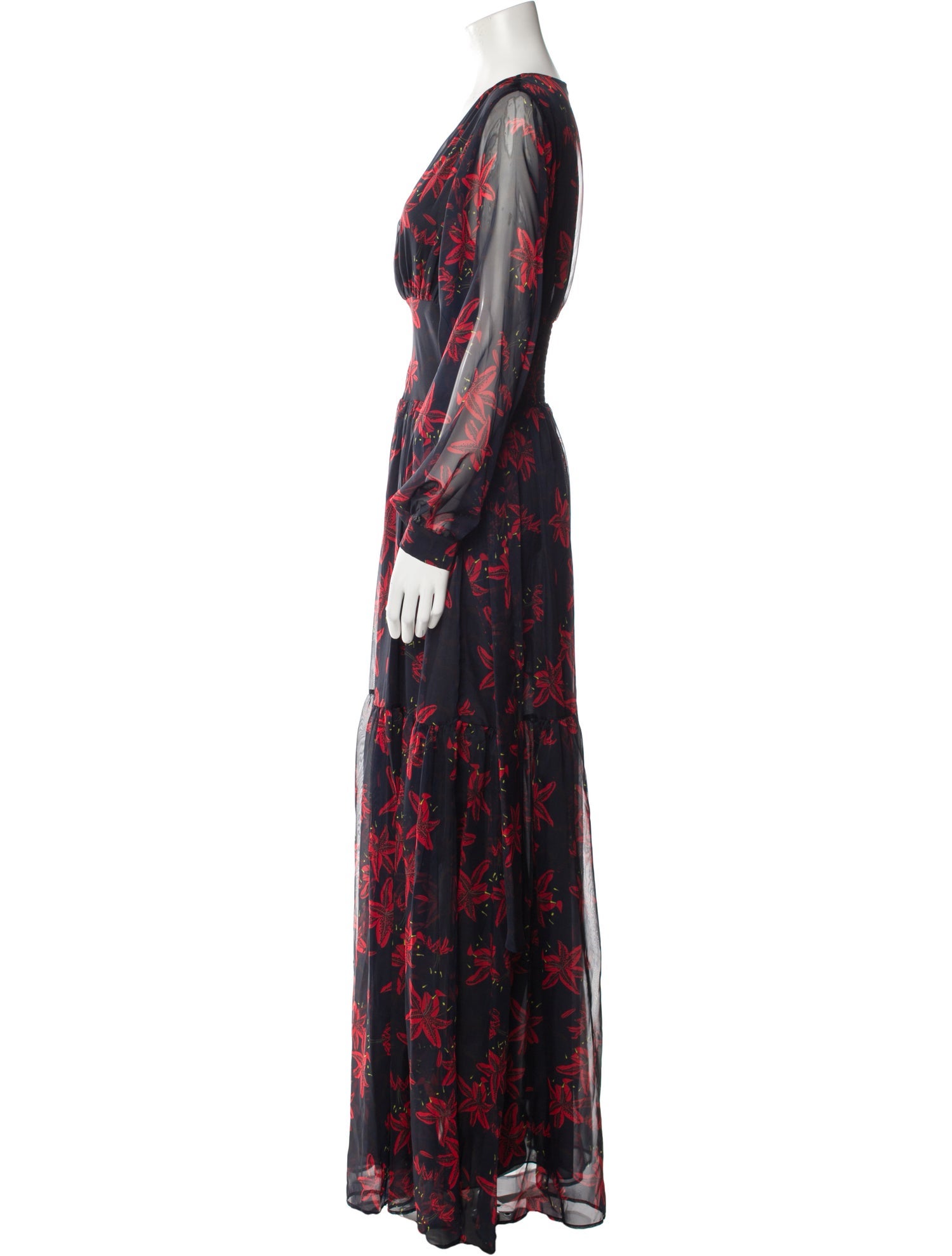 Eywasouls Malibu Floral Print Long Dress