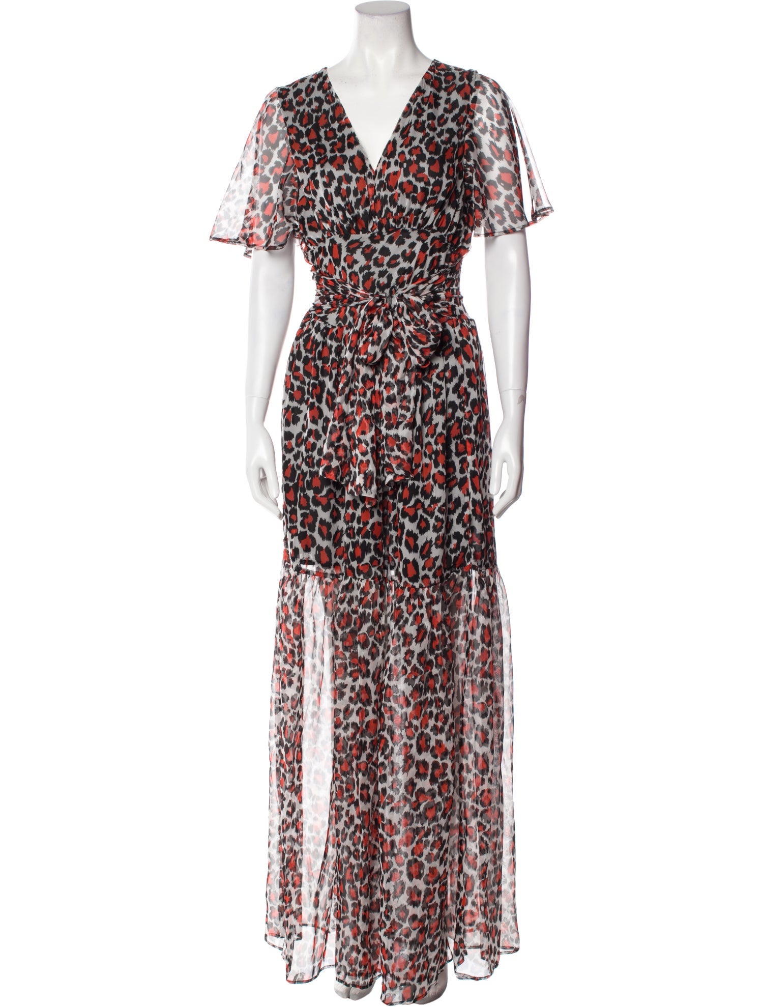 Eywasouls Malibu Animal Print Long Dress w/ Tags