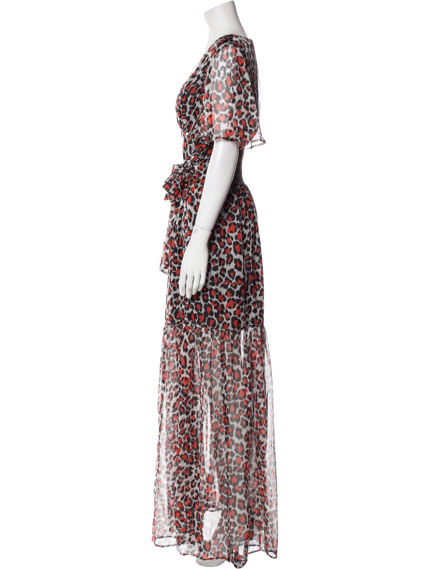 Eywasouls Malibu Animal Print Long Dress w/ Tags