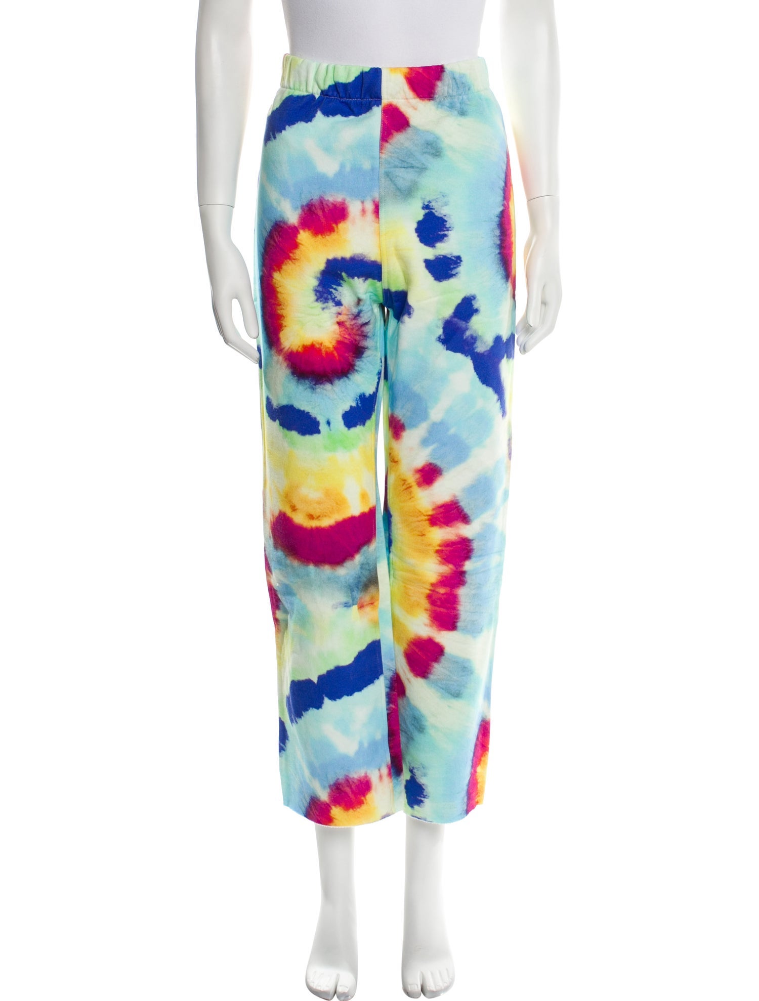 Eywasouls Malibu Tie-Dye Print Raw-Edge Trim Sweatpants w/ Tags