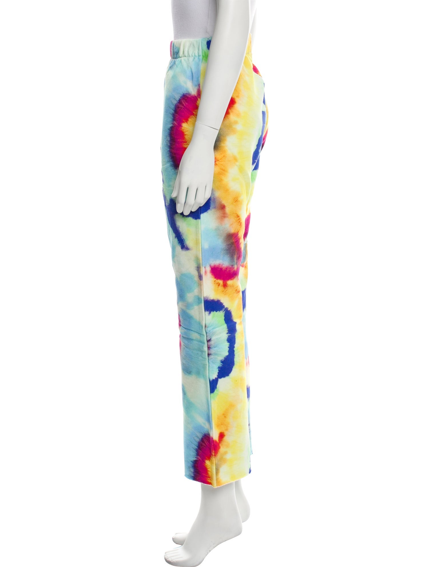 Eywasouls Malibu Tie-Dye Print Raw-Edge Trim Sweatpants w/ Tags