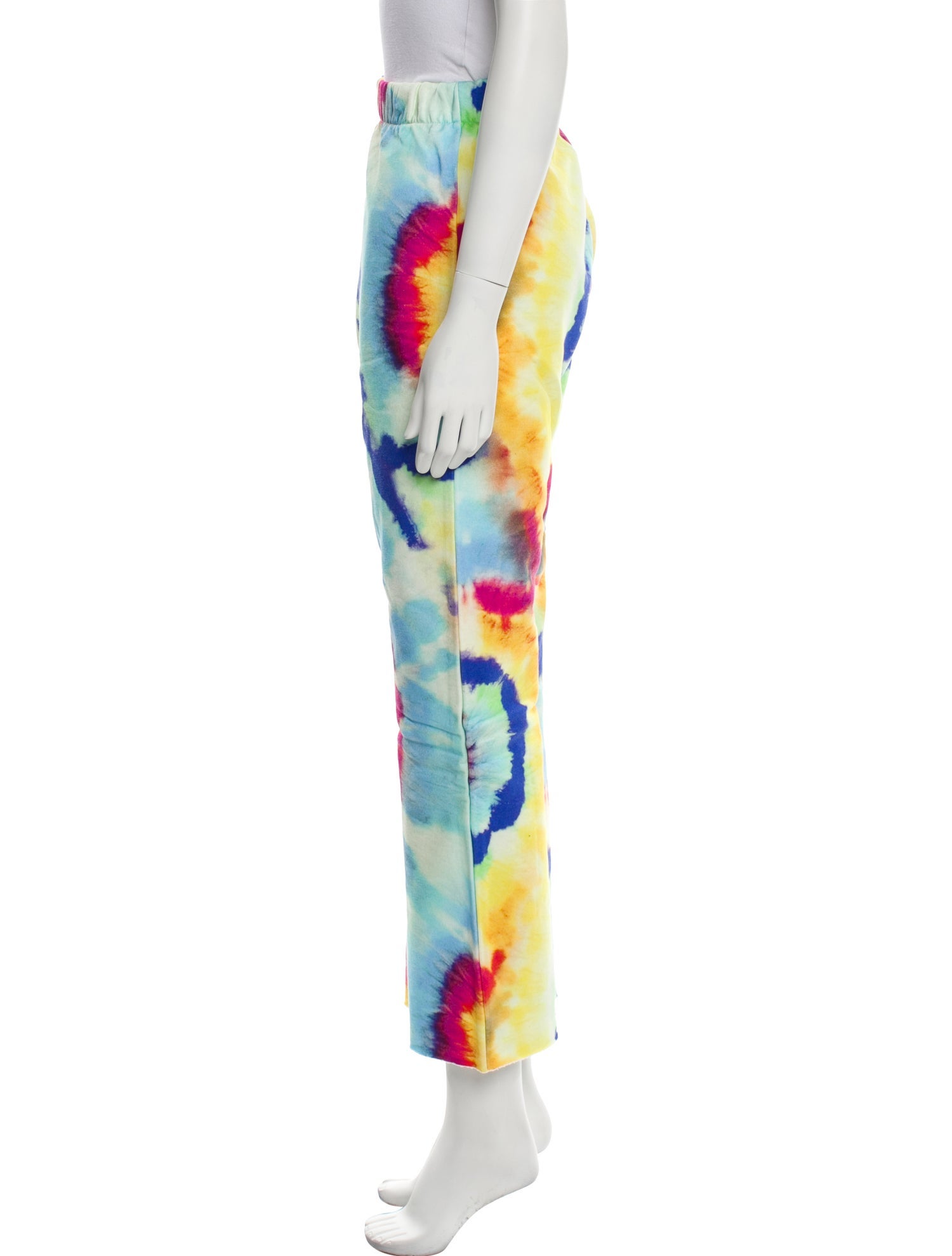 Eywasouls Malibu Tie-Dye Print Raw-Edge Trim Sweatpants w/ Tags