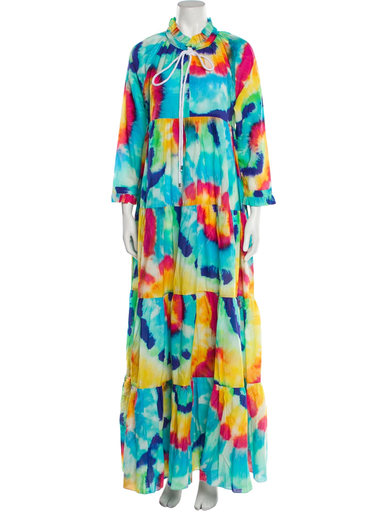 Eywasouls Malibu Tie-Dye Print Long Dress w/ Tags