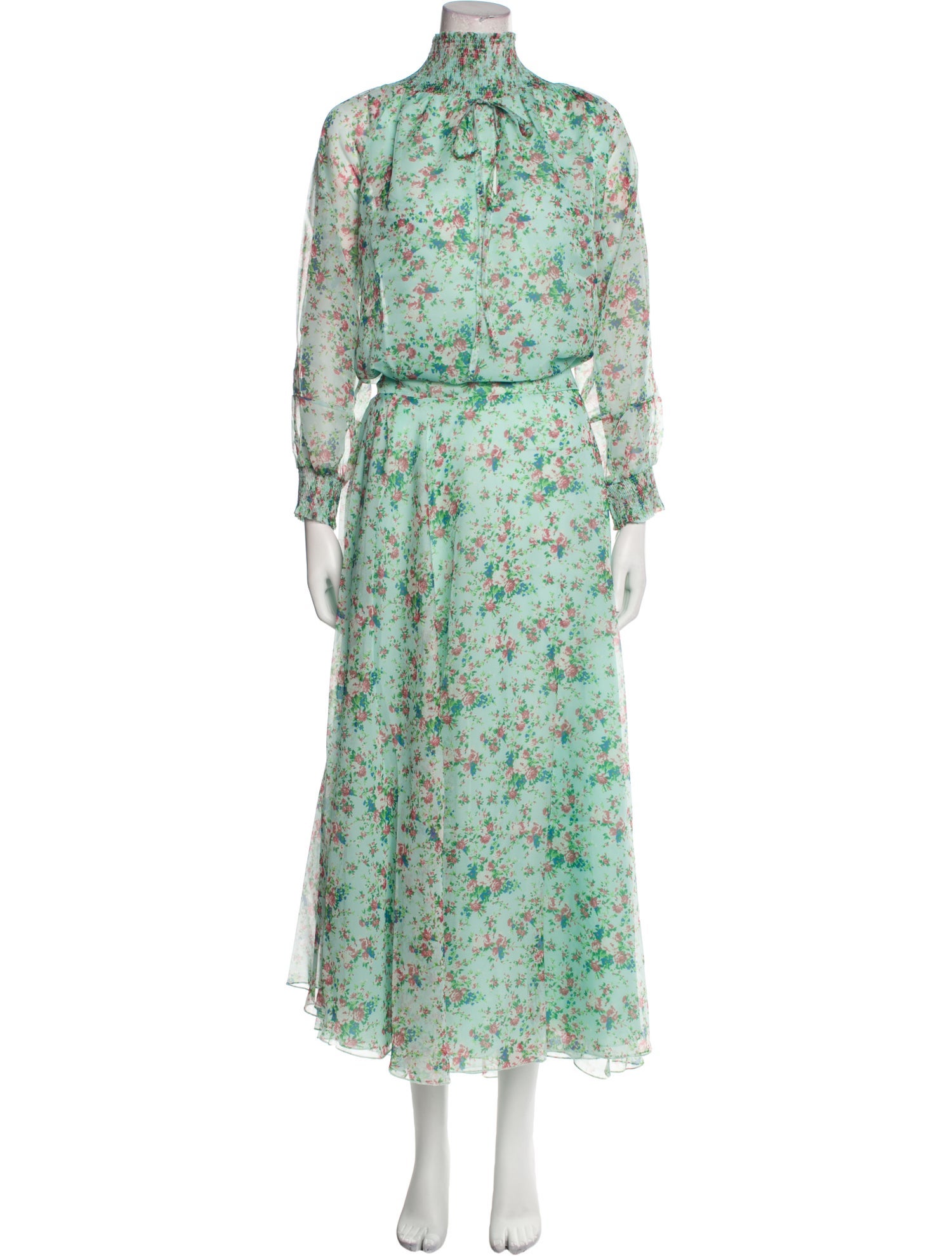 Eywasouls Malibu Floral Print Long Dress w/ Tags