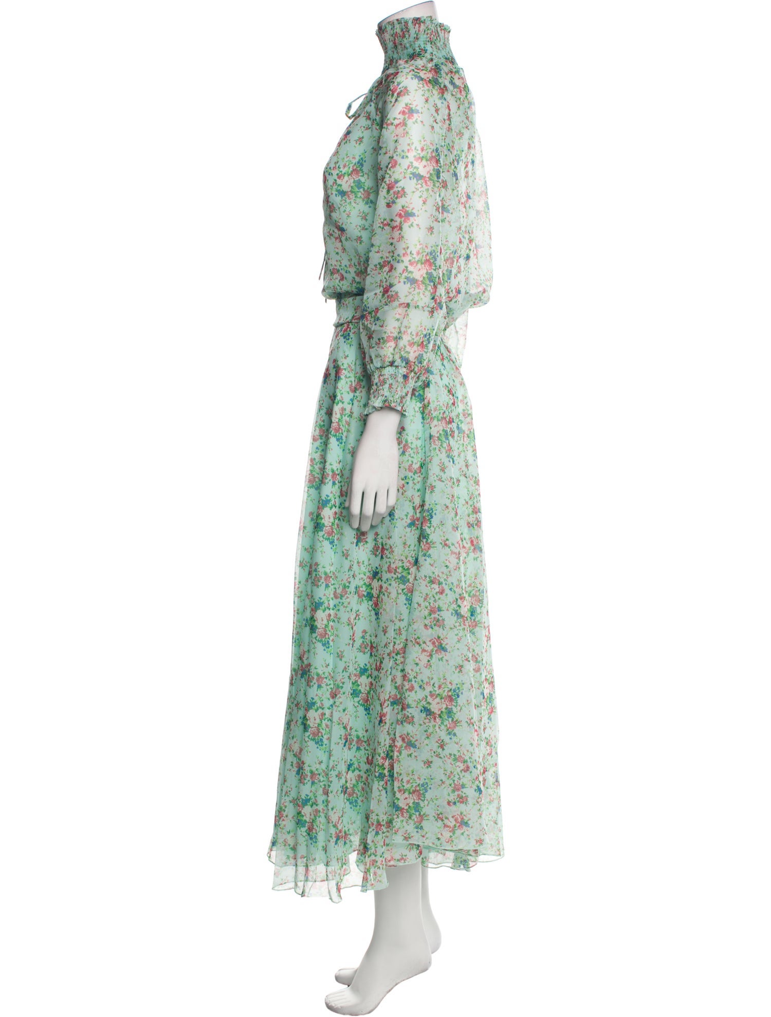 Eywasouls Malibu Floral Print Long Dress w/ Tags