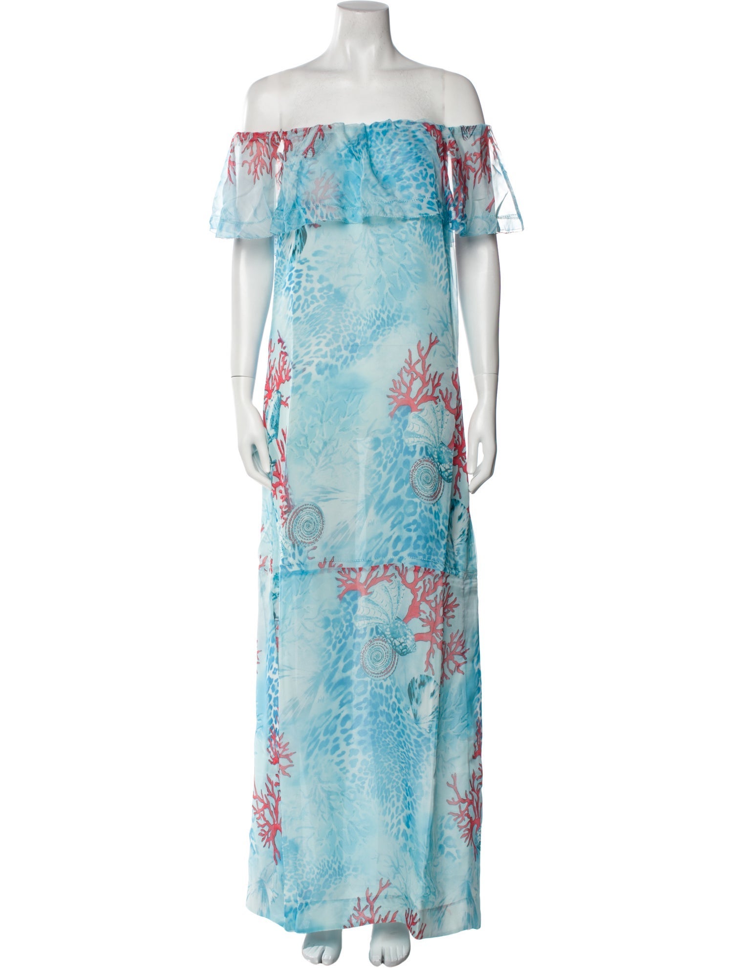 Eywasouls Malibu Printed Long Dress w/ Tags