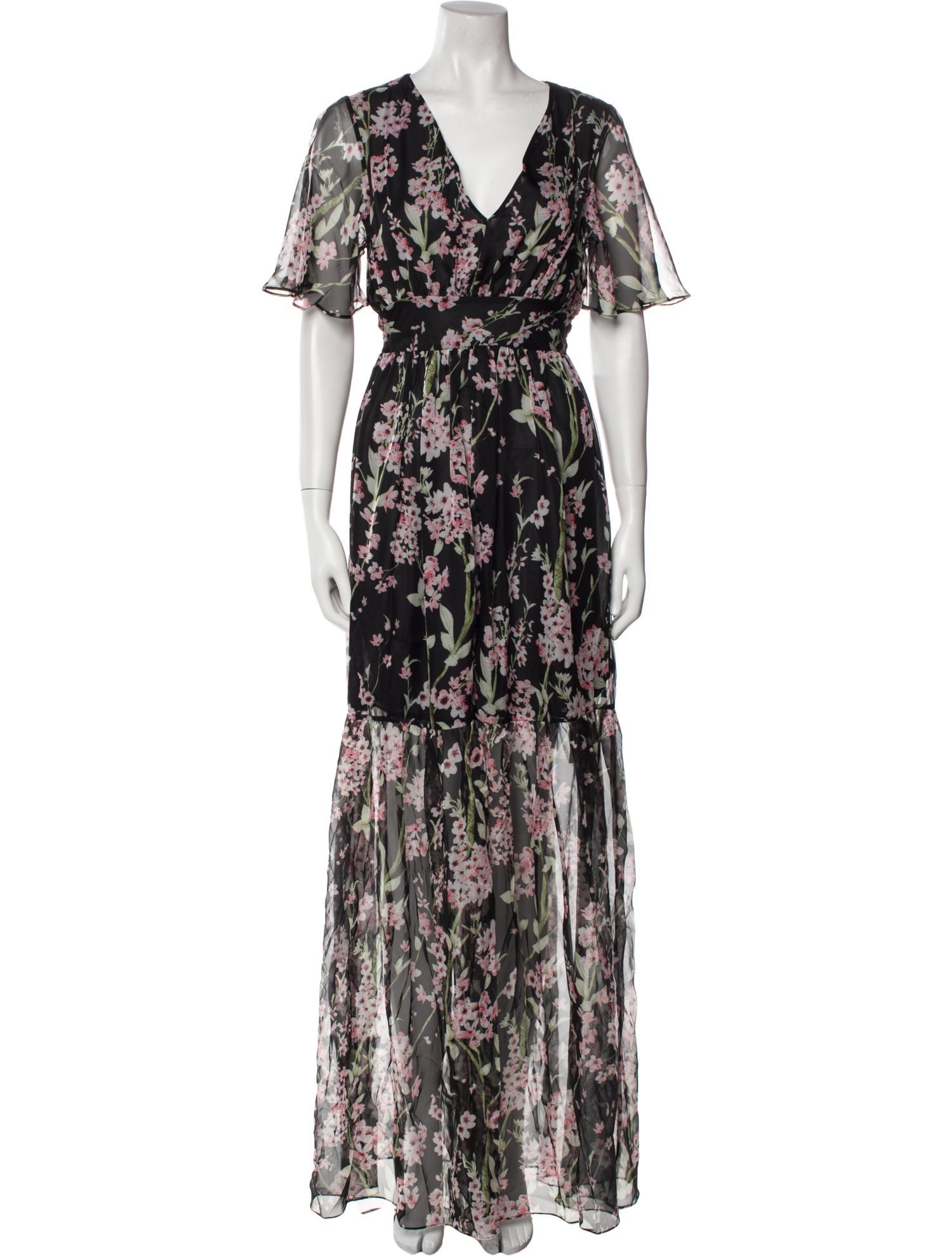 Eywasouls Malibu Floral Print Long Dress w/ Tags