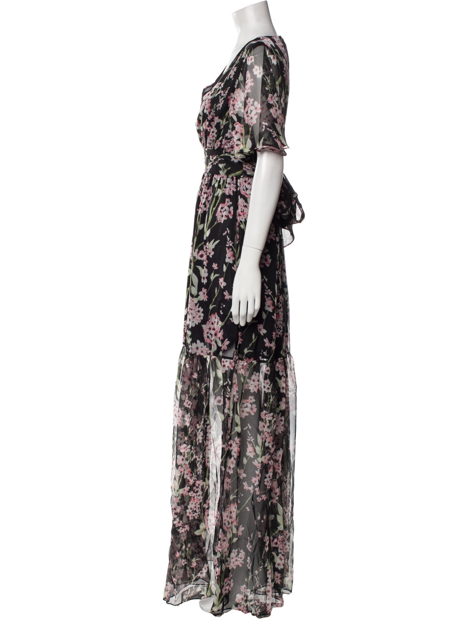 Eywasouls Malibu Floral Print Long Dress w/ Tags