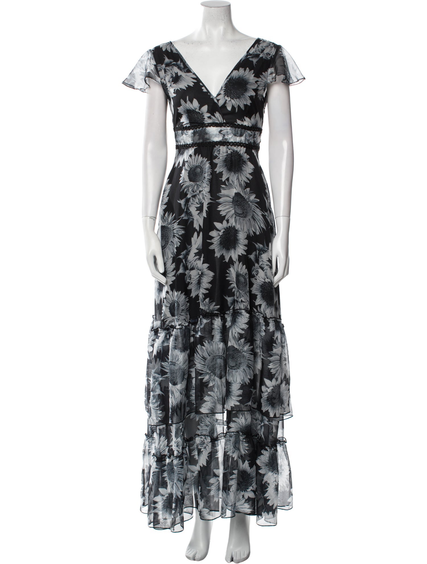 Eywasouls Malibu Floral Print Long Dress w/ Tags