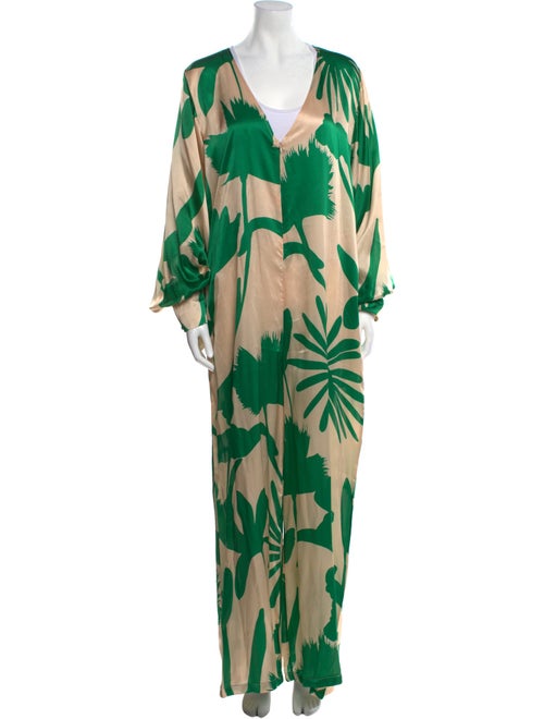 Eywasouls Malibu Silk Printed Jumpsuit