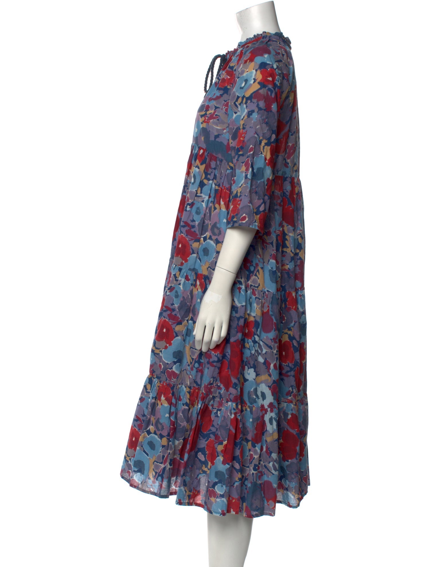 Eywasouls Malibu Floral Print Midi Length Dress