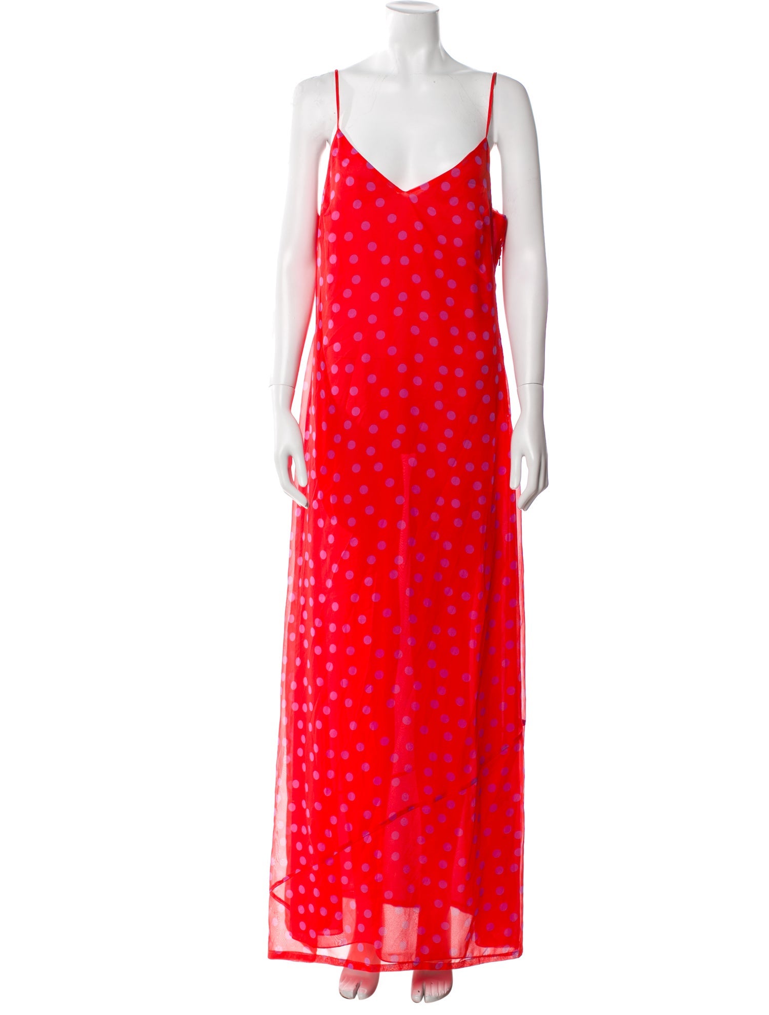 Eywasouls Malibu Polka Dot Print Long Dress w/ Tags