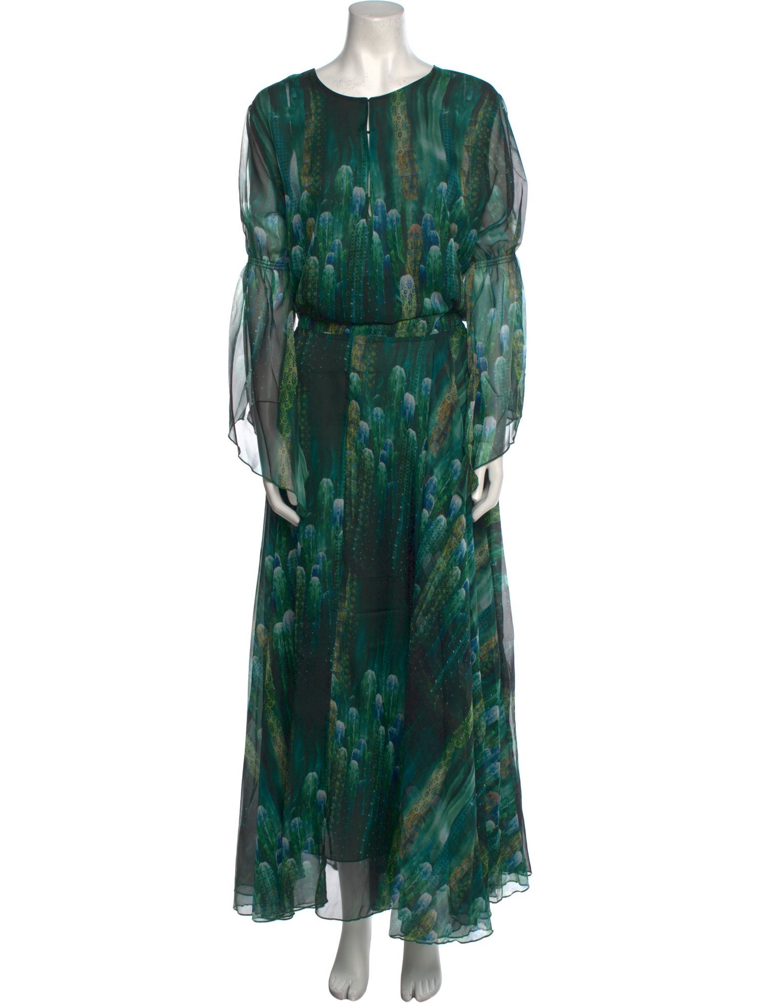Eywasouls Malibu Printed Long Dress w/ Tags