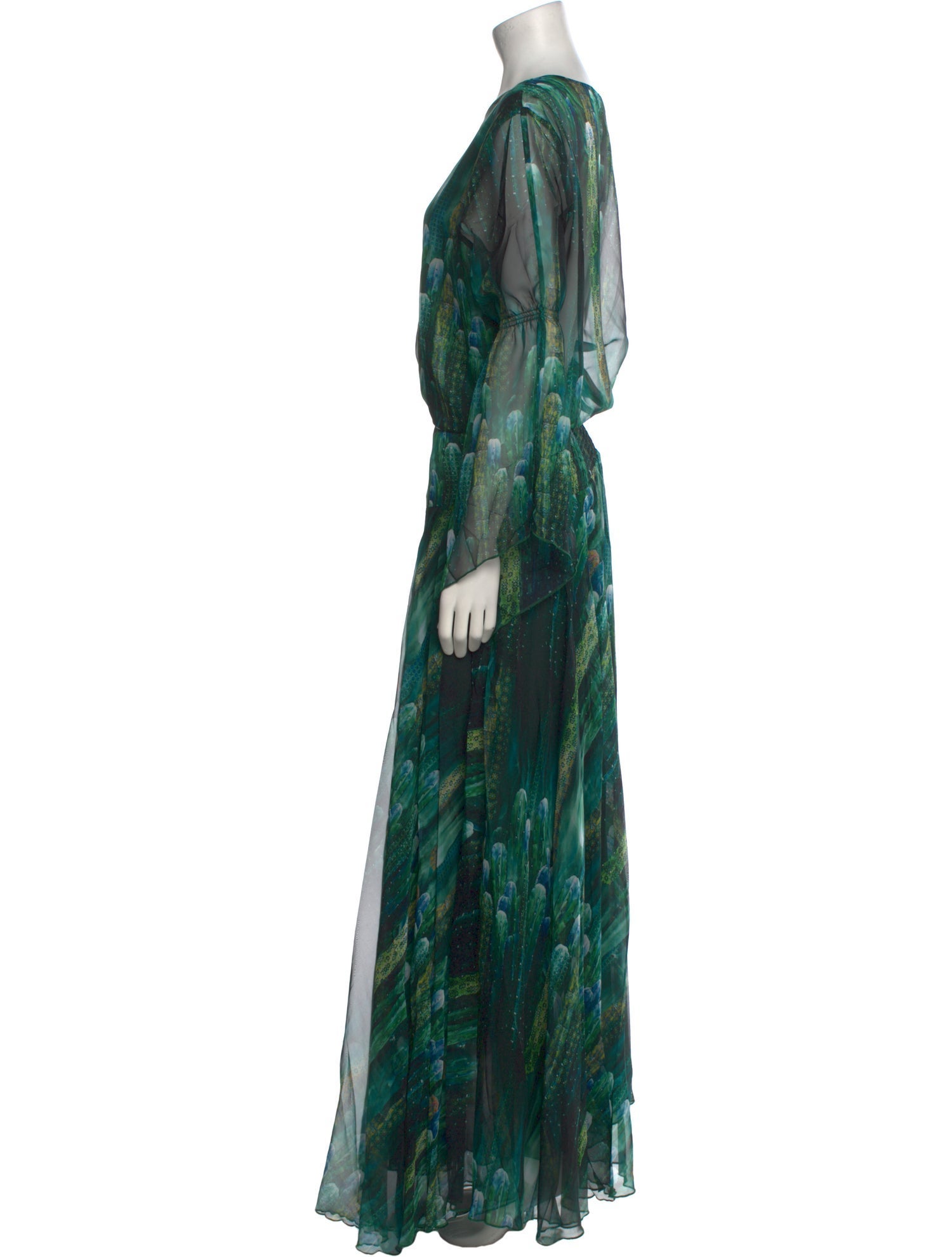 Eywasouls Malibu Printed Long Dress w/ Tags