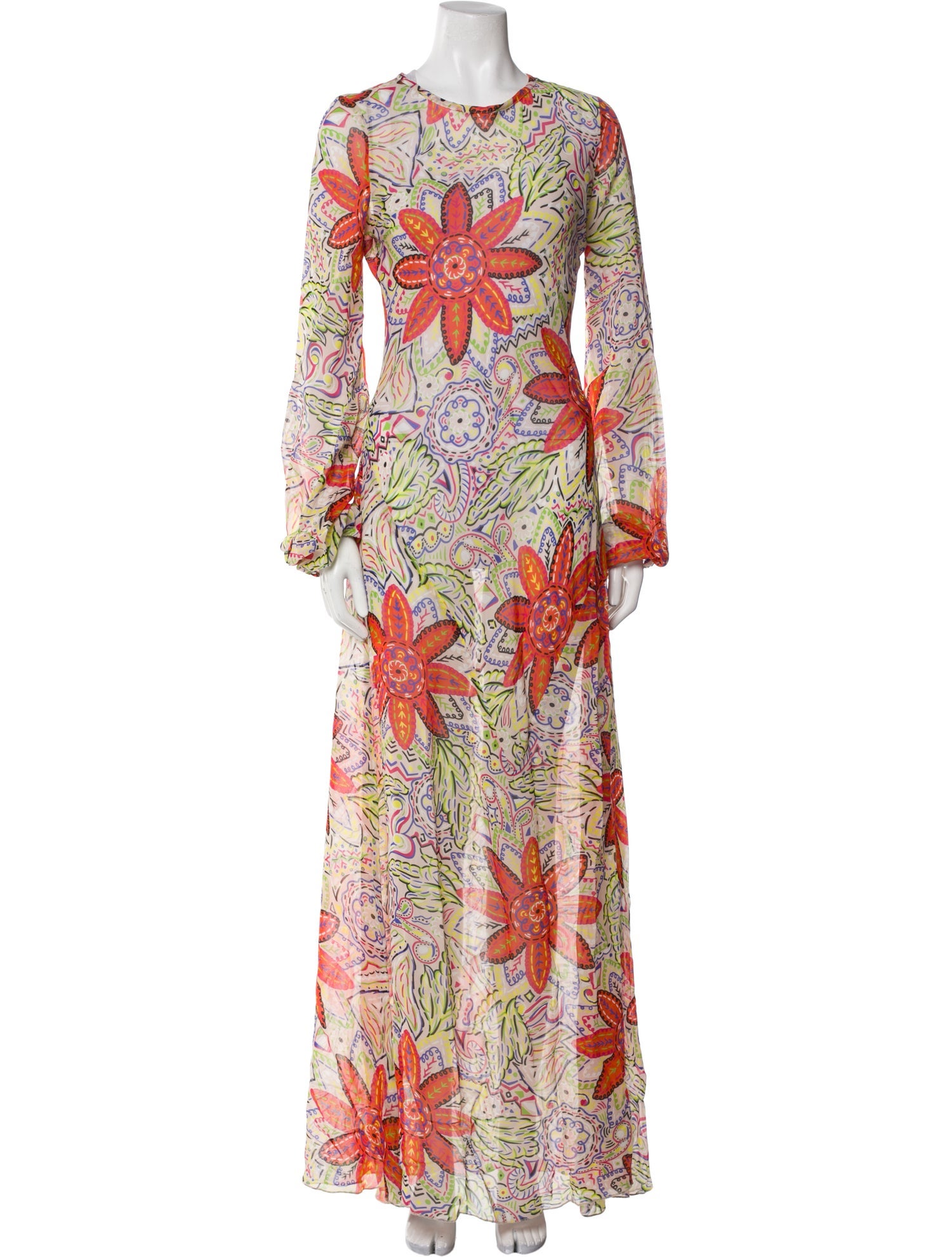 Eywasouls Malibu Floral Print Long Dress