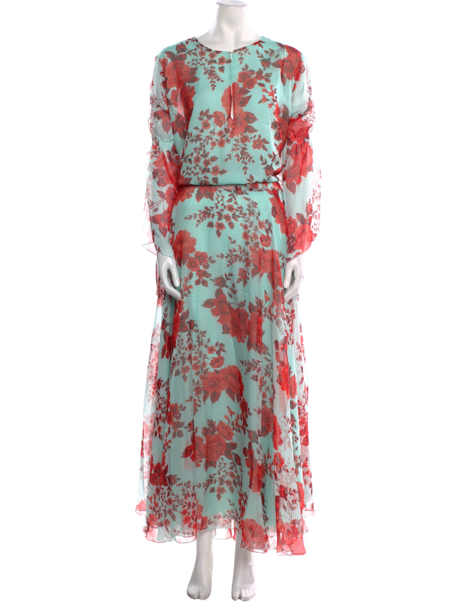 Eywasouls Malibu Floral Print Long Dress