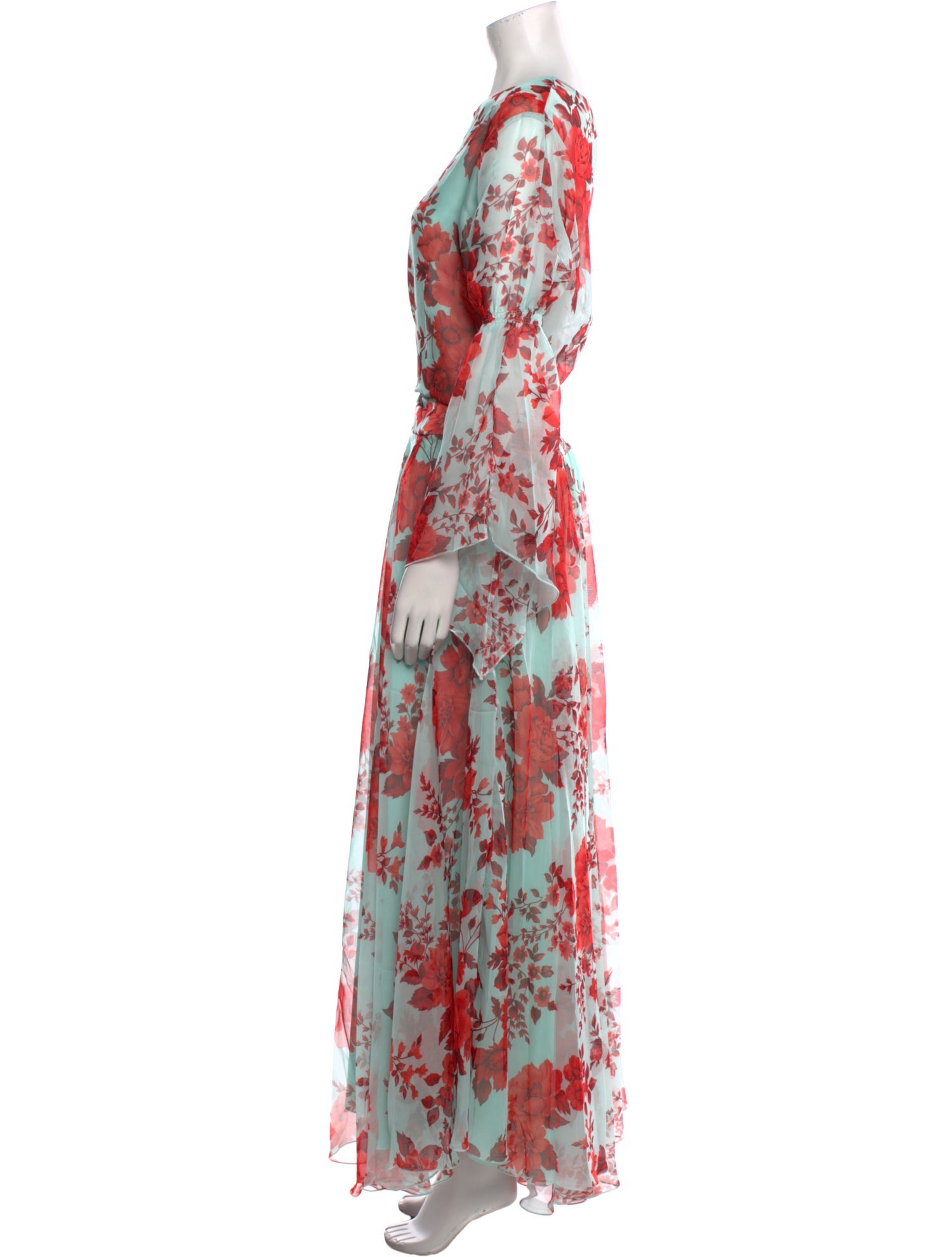 Eywasouls Malibu Floral Print Long Dress