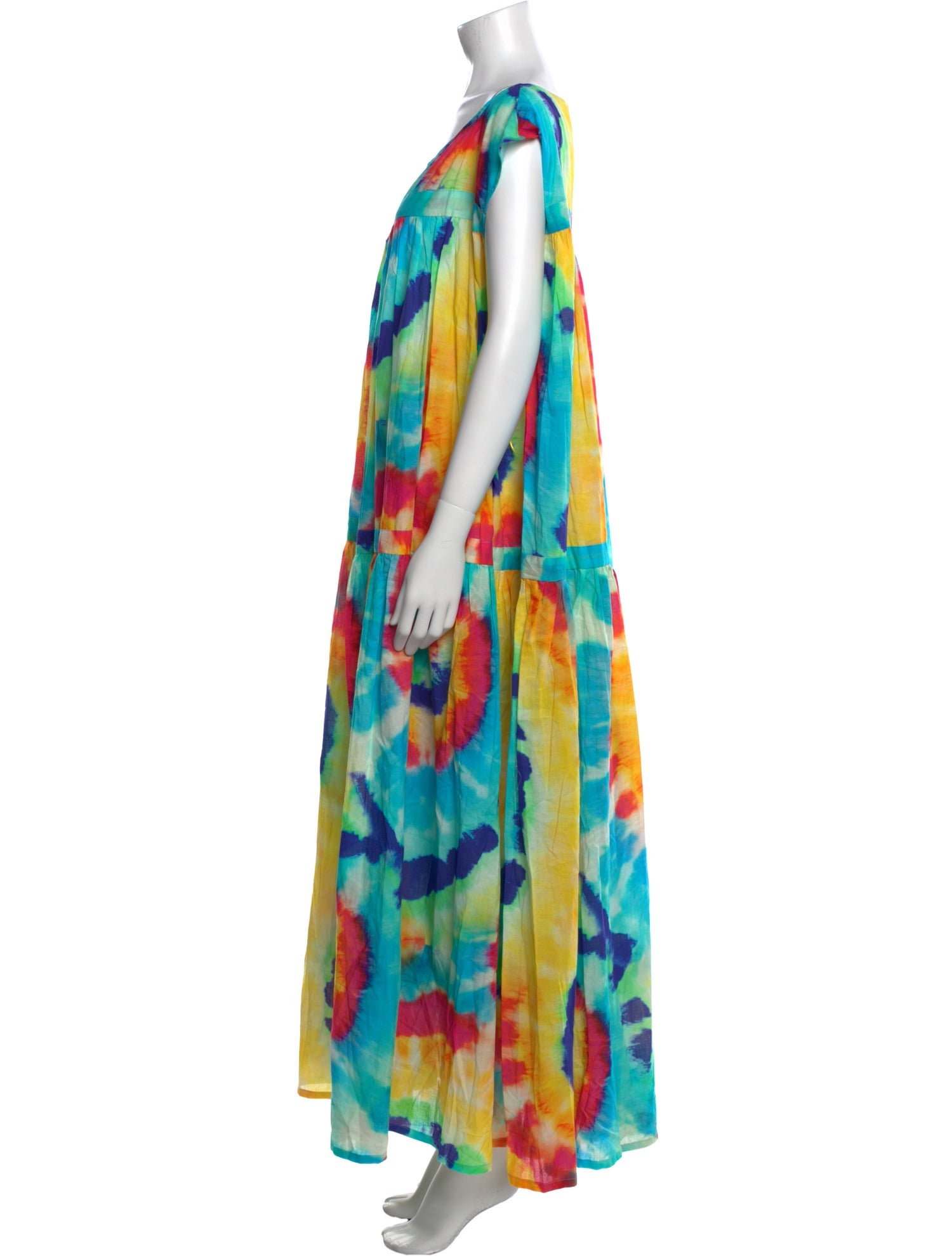 Eywasouls Malibu Tie-Dye Print Long Dress w/ Tags