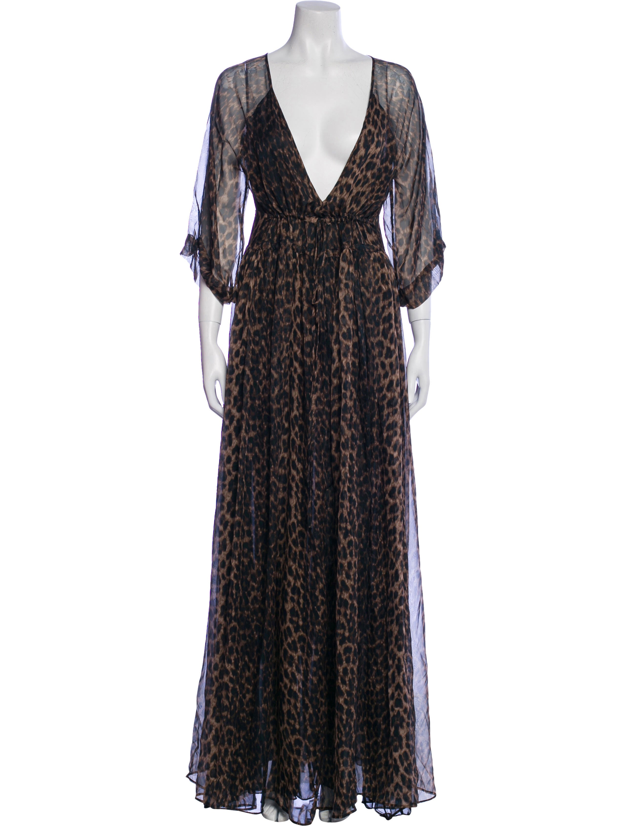 Eywasouls Malibu Animal Print Long Dress
