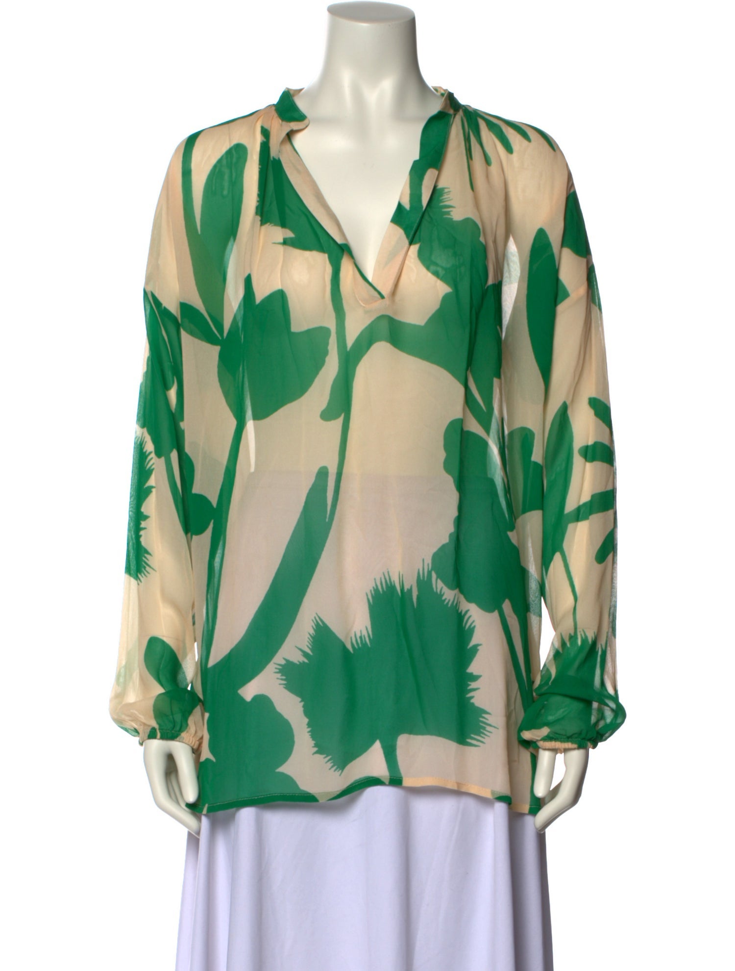 Eywasouls Malibu Silk Printed Blouse