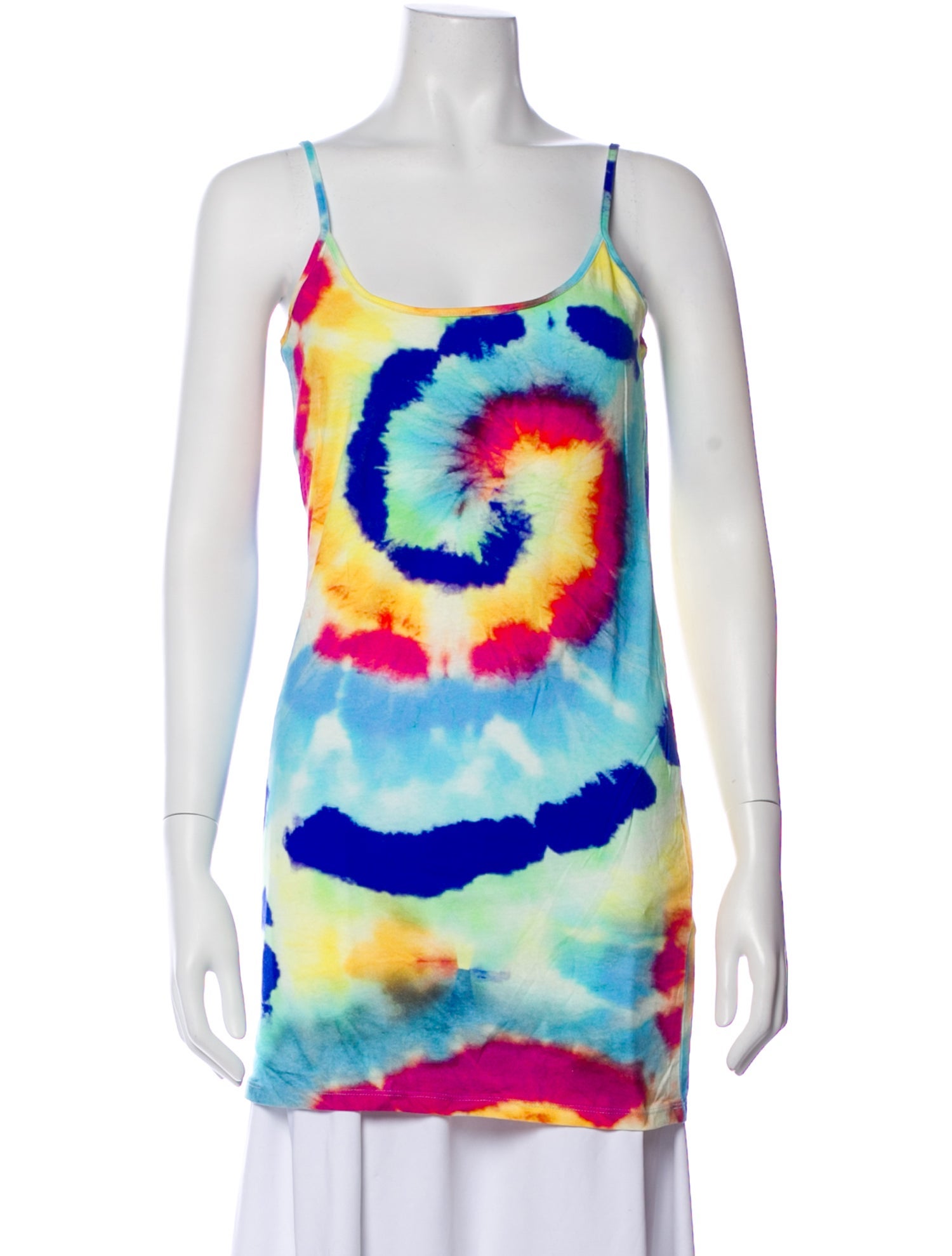 Eywasouls Malibu Tie-Dye Print Scoop Neck Top