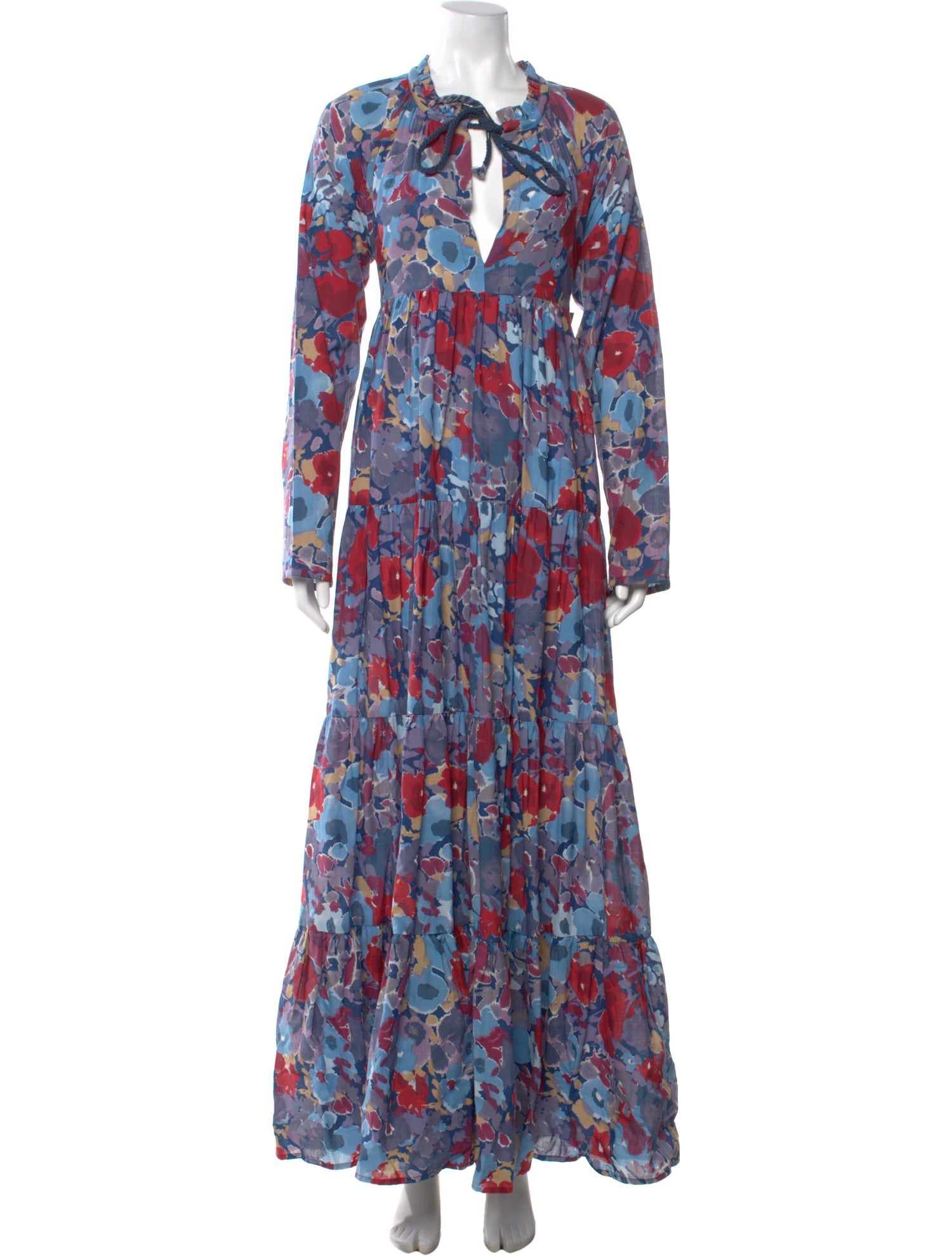 Eywasouls Malibu Floral Print Long Dress w/ Tags
