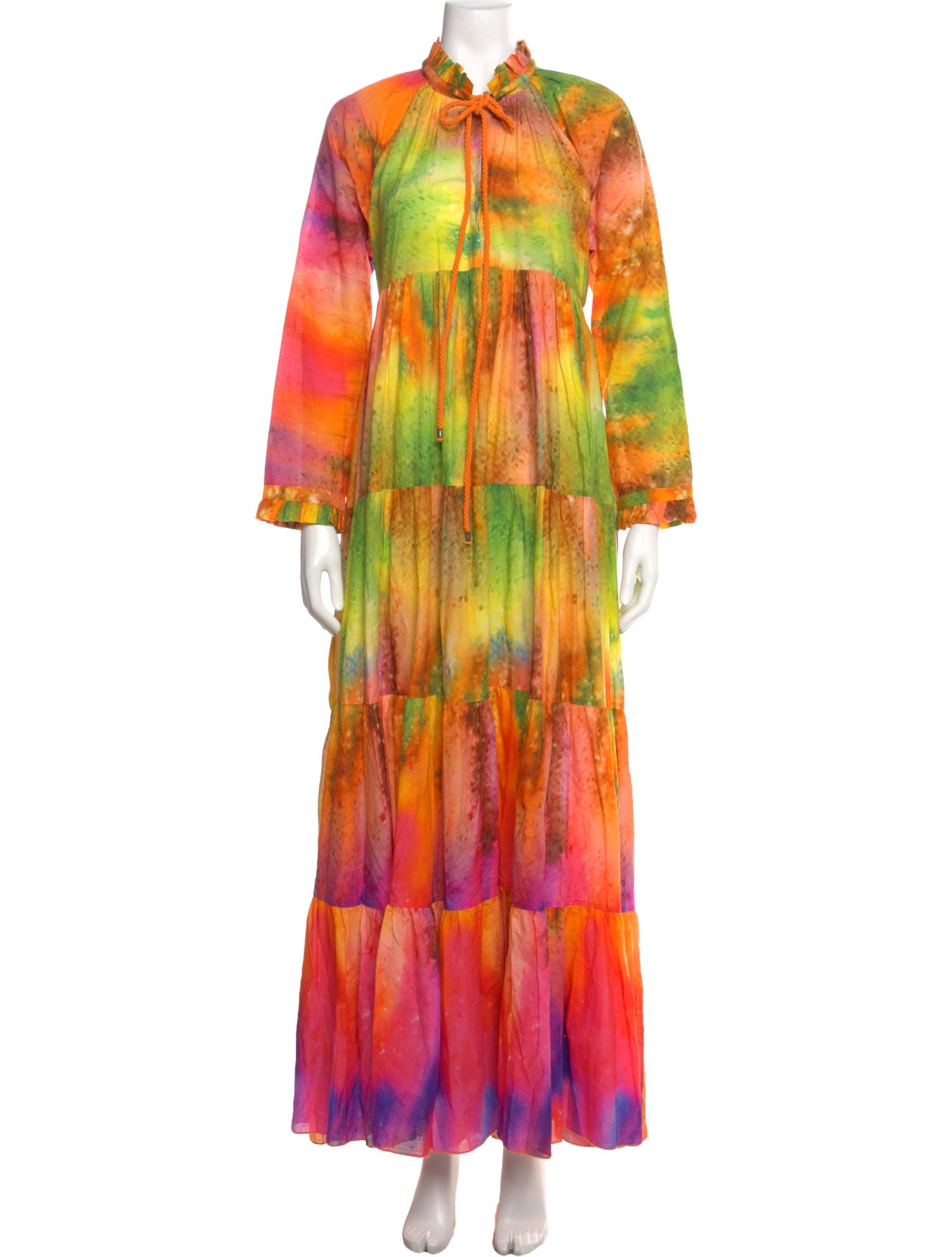 Eywasouls Malibu Tie-Dye Print Long Dress