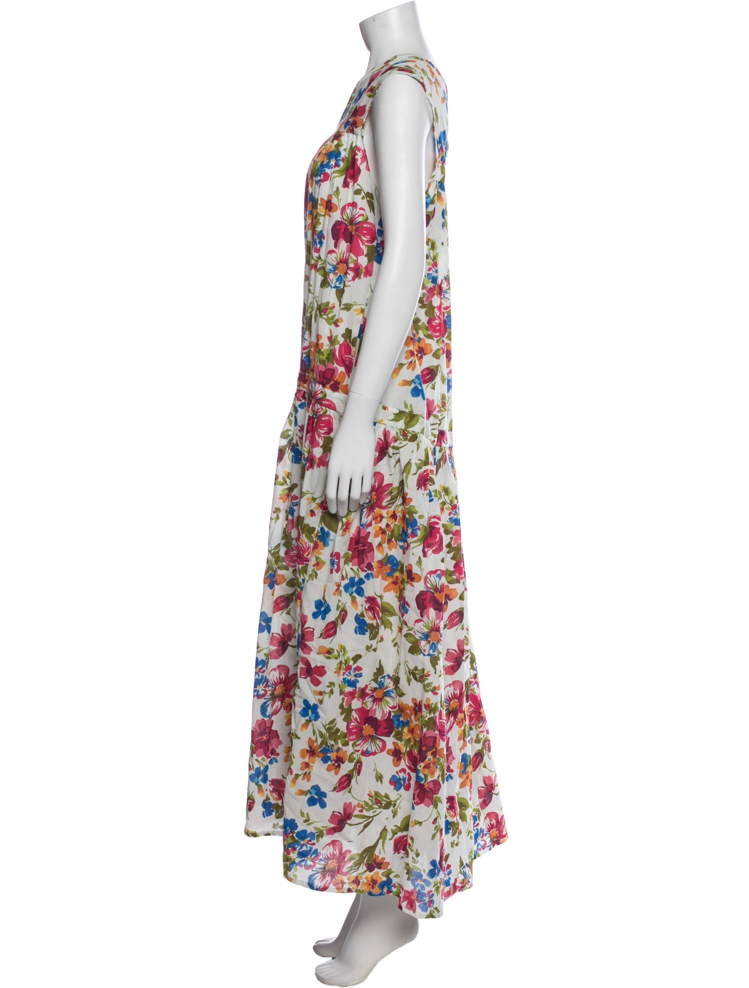 Eywasouls Malibu Floral Print Midi Length Dress