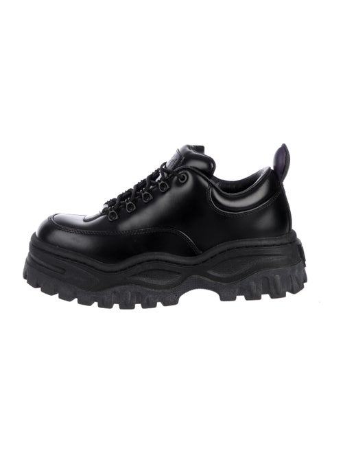 Eytys Leather Round-Toes Sneakers Black