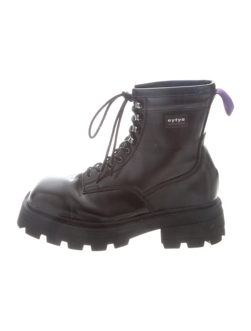 Eytys Leather Combat Boots Black