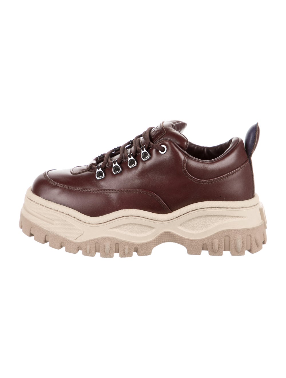 Eytys Leather Colorblock Pattern Chunky Sneakers - image 1
