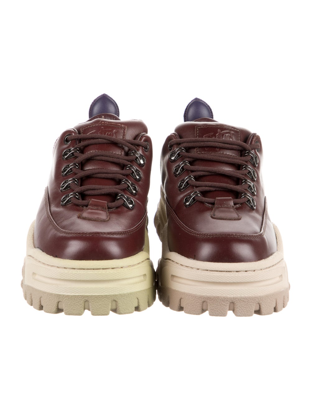 Eytys Leather Colorblock Pattern Chunky Sneakers - image 3