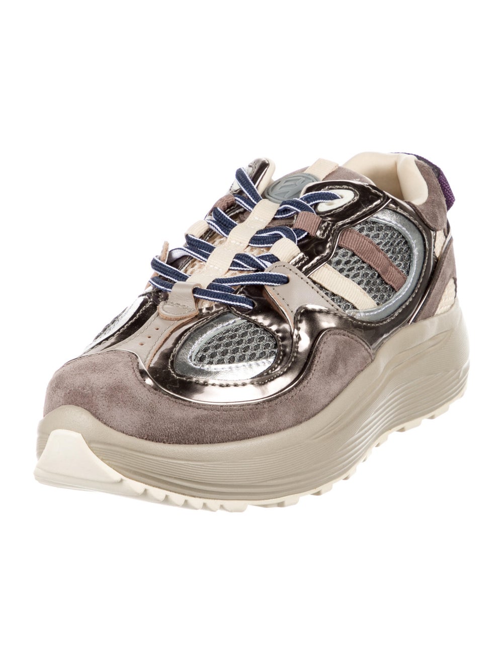 Eytys Leather Colorblock Pattern Sneakers - image 2