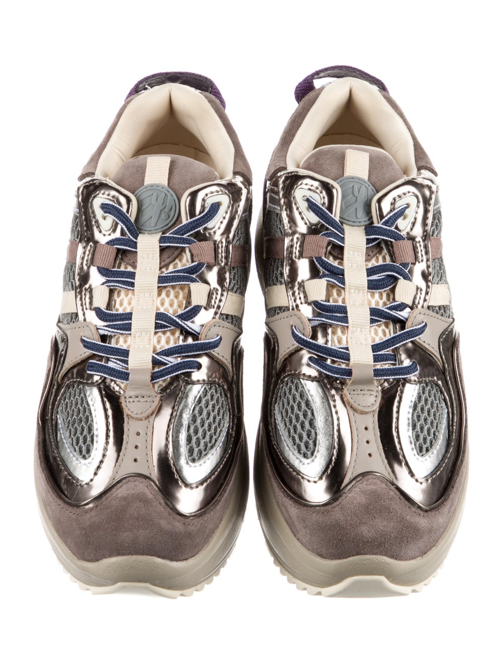 Eytys Leather Colorblock Pattern Sneakers - image 3