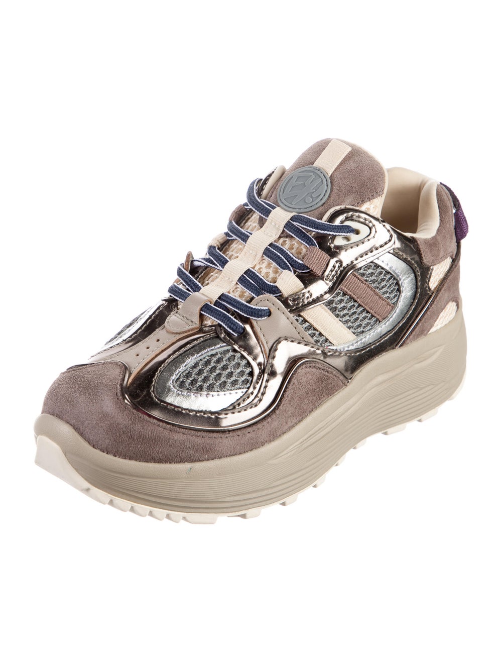 Eytys Leather Colorblock Pattern Chunky Sneakers - image 2