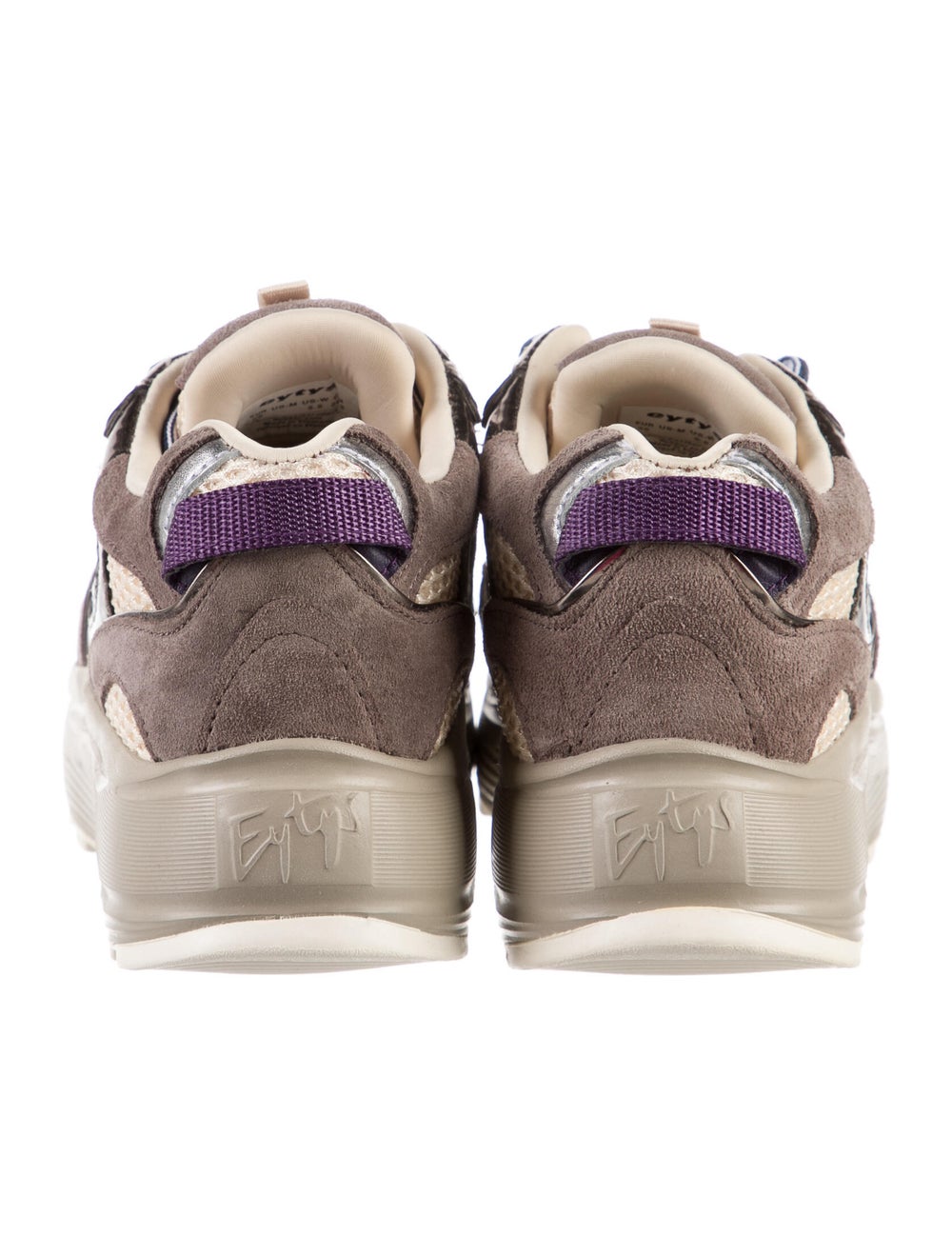 Eytys Leather Colorblock Pattern Chunky Sneakers - image 4