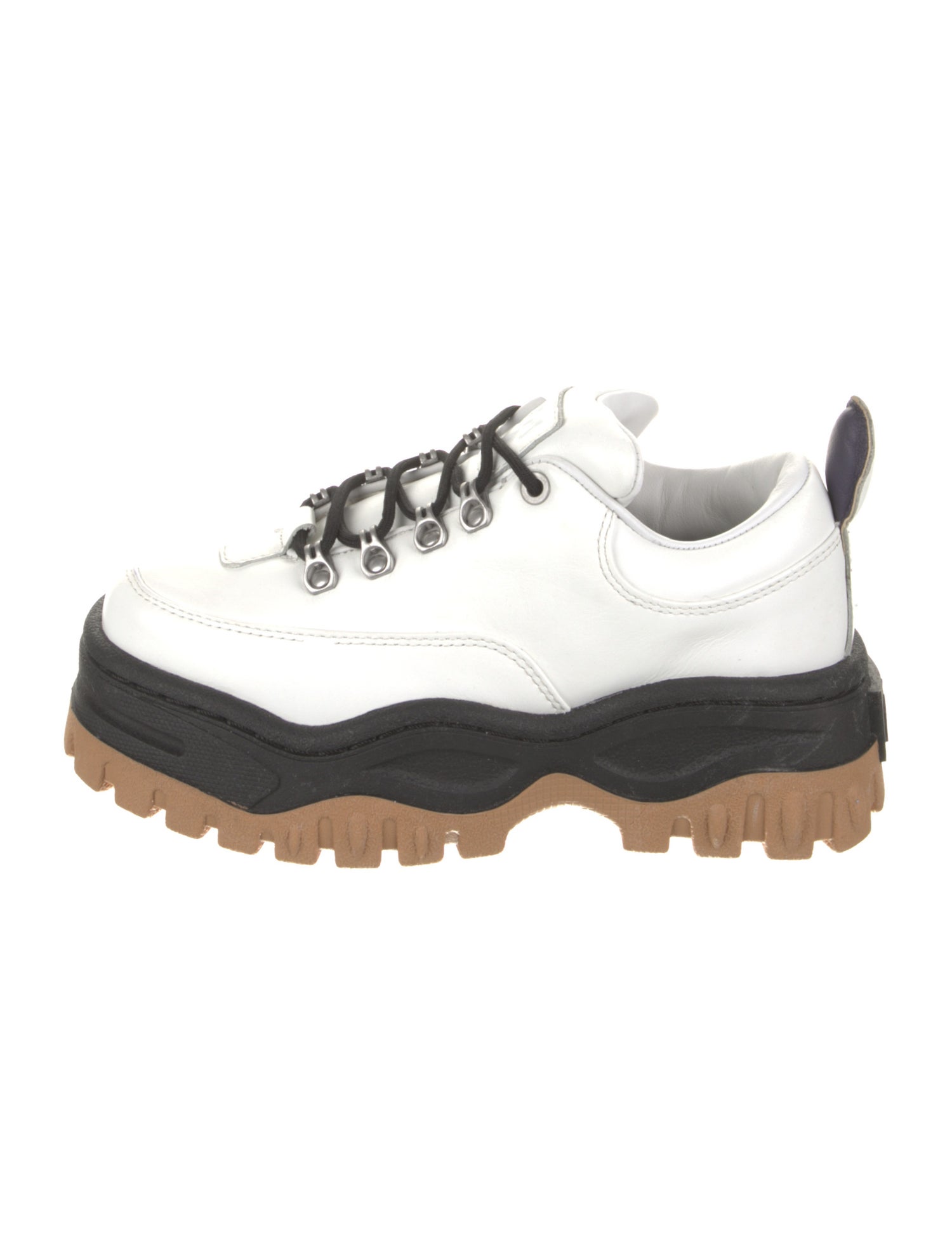 Eytys Leather Colorblock Pattern Chunky Sneakers