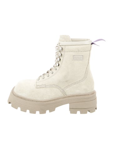 Eytys Boots Suede Leather Trim Embellishment Combat 7