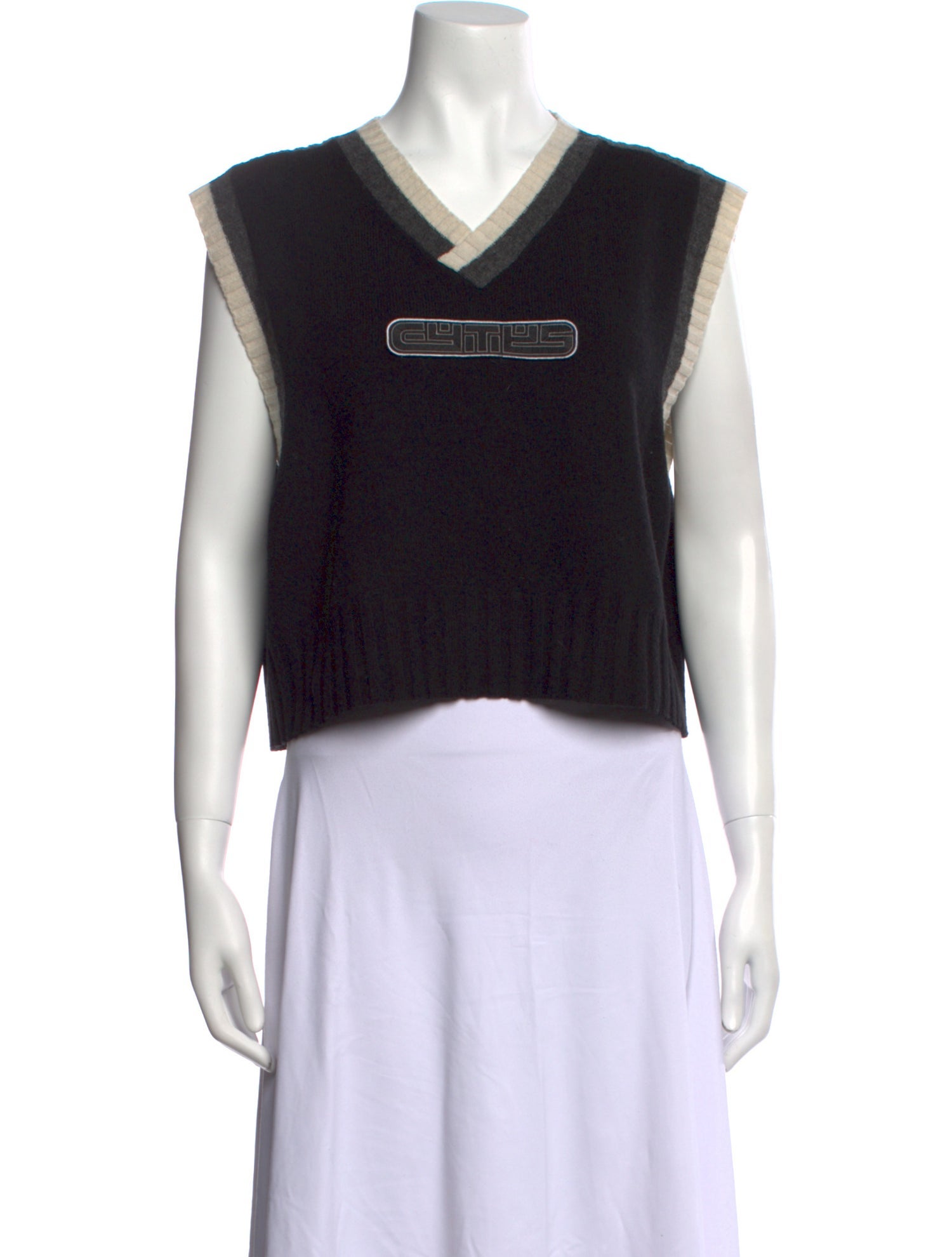 Eytys Merino Wool Graphic Print Crop Top