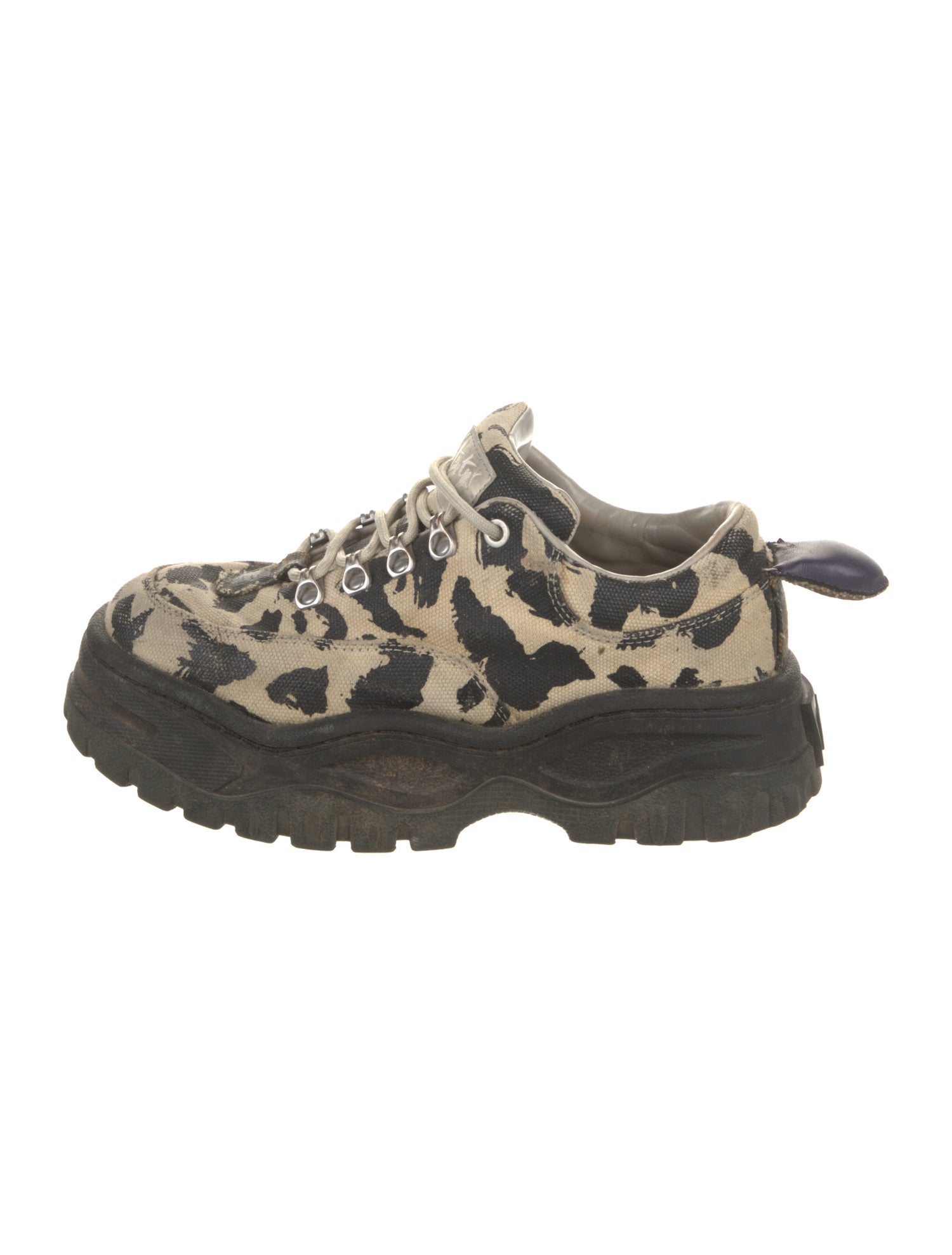 Eytys Canvas Animal Print Sneakers