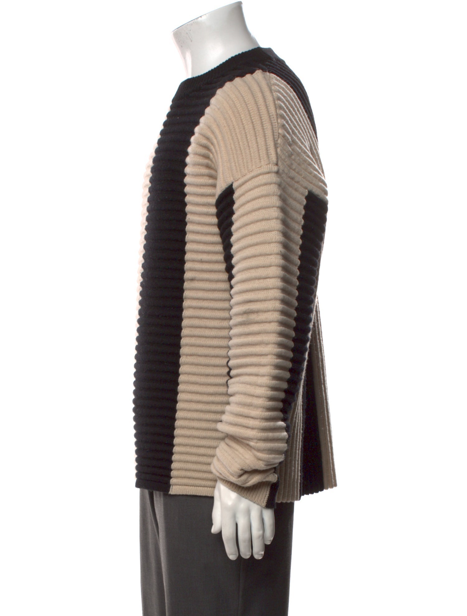 Cav Empt Striped Loose Waffle Knit - Green Sweaters, Clothing
