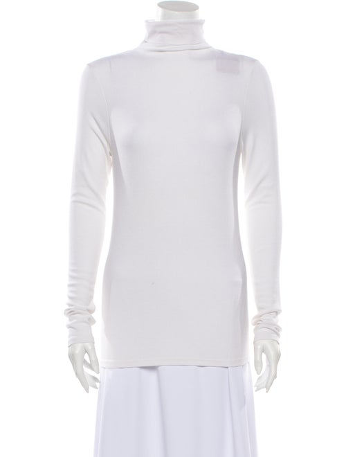 Enza Costa Turtleneck Long Sleeve Top White