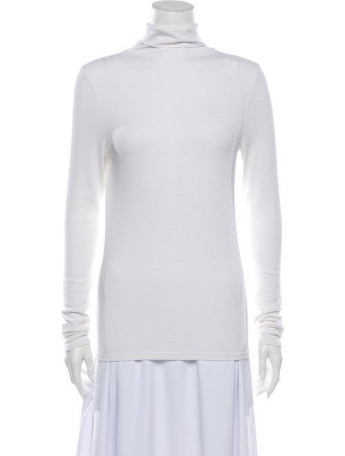Enza Costa Turtleneck Long Sleeve Top White